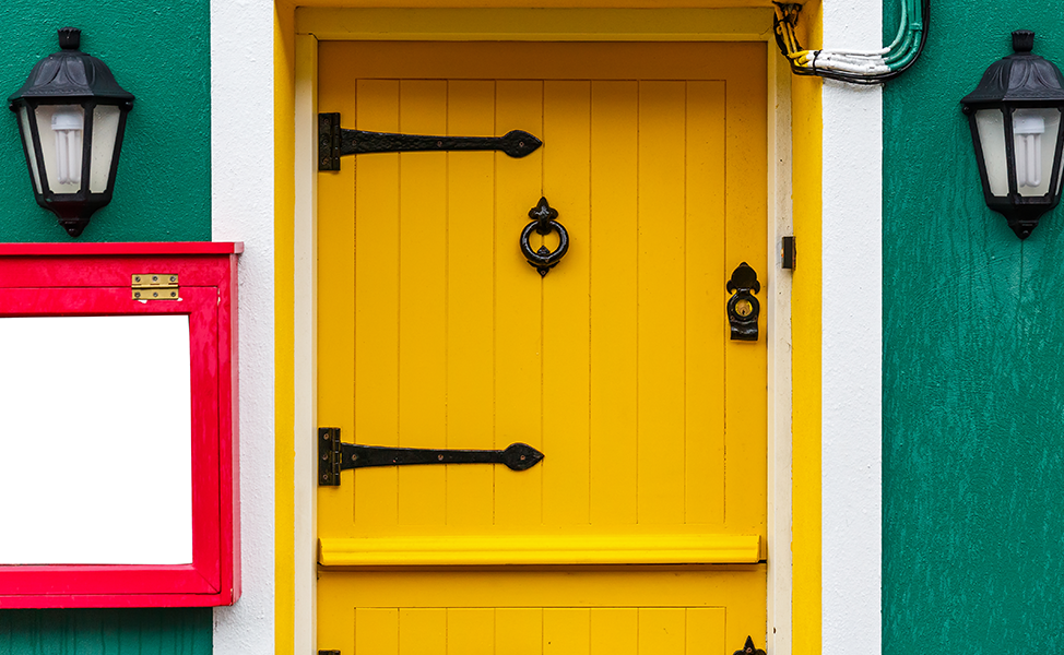 Puerta vistosa